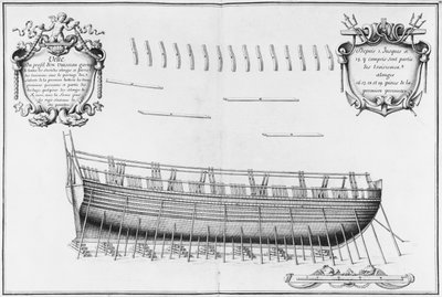 Profiel van een schip, illustratie uit de 